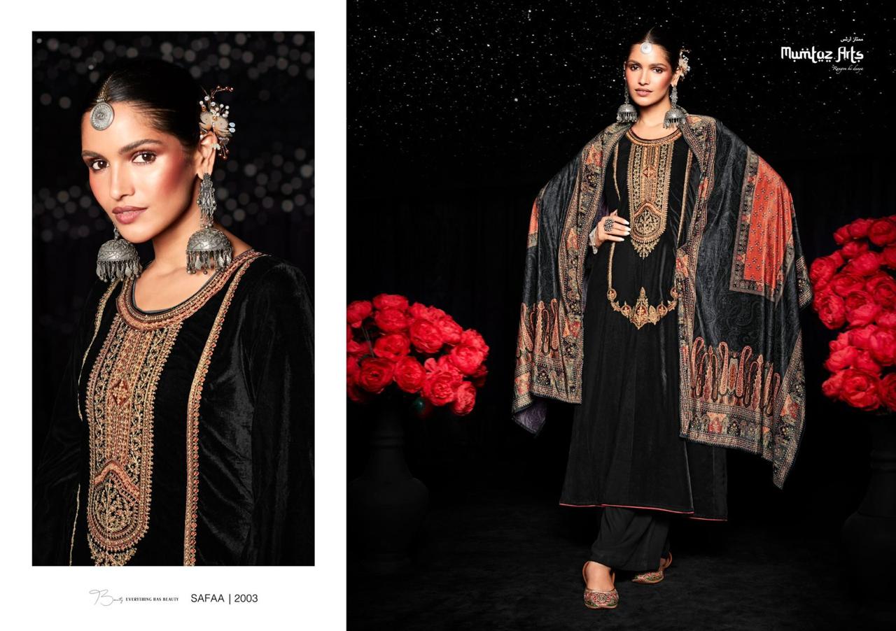 Mumtaz Safaa Velvet 1 Printed Fancy Exclusive Wear Designer Salwar Kameez Collection